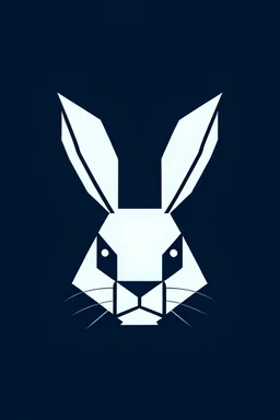 jednoduche logo zajačej hlavy z piatich geometrických tvarov
