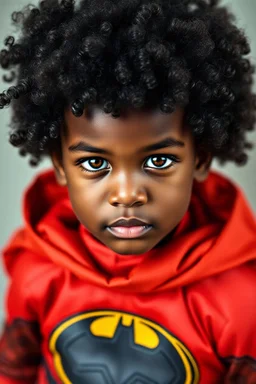 black boys, dark skinned, curly black afro, brown eyes, superhero costumes