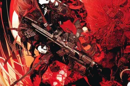 beautiful punk girl, hyper detailed, intricately detailed, illustration by <kilian eng> <Yoji Shinkawa>, darkred tones,
