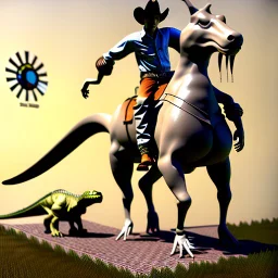 Cowboy and Dinosaur