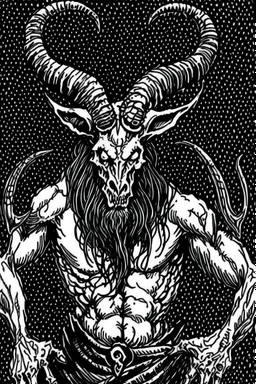 A goat black metal 2d full body