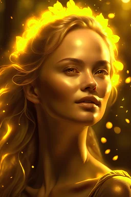 Create an image of a full radiance of golden light