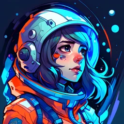 space girl stylized
