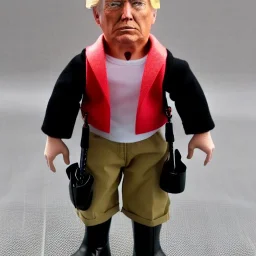 Donald Trump scar cheek g.i. joe doll wearing black boots