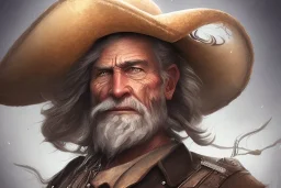 old RUGED cowboy face mountain