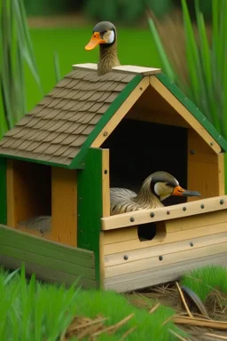 Mallard duck house