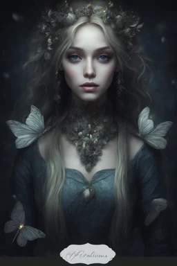 Gold Blonde hair Water lilies curls long hair night Fairy princess rapunzel hair queen crown dragonflies fireflies elven tiara flowers fairy wings gothic