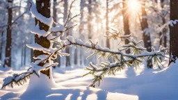 A stunning snow-covered Arafed branch glistens in the soft winter light, with the sun shining through the branches. This captivating photo by Erik Ortvad, a Shutterstock contest winner, captures the naturalism and beauty of a snowy landscape. The image portrays a peaceful scene, with a light snowfall and evergreen branches in a snowy forest setting. The wintry light creates a bright and serene atmosphere, while the pine color scheme adds to the overall beauty and tranquility of the image.