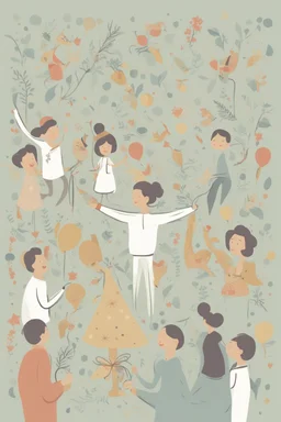 illustration of togetherness new year