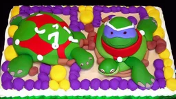 🐢draw an 23 university birthday cake template for the new Teenage Mutant Ninja Turtles