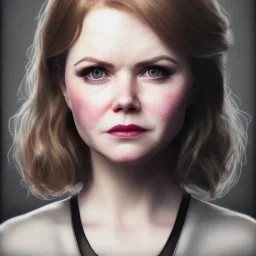 A blend of ginnifer goodwin and nicole kidman and amy adams and emily watson, one face, drawing, portrait, steampunk, detailed, 8K