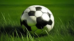 soccer ball, a soccer ball in the center of the field