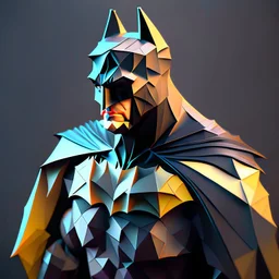 Batman, minimalista, cubismo realista, hiperdetallada, calidad ultra, 8k