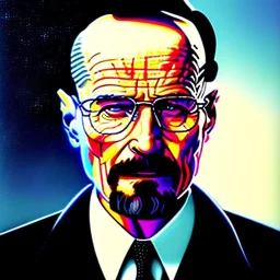 a portrait of Walter White drawn by Leonardo da Vincis, high quality, 8k, master quality,soft coloring