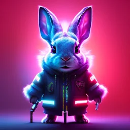 pixar style anamorphic cute cyberpunk rabbit baby, smiling,gangsta gold neckless, full body, magenta puffer jacket, manila city backdrop, dramatic lighting, hyper realistic, unreal engine 5, 16k