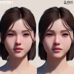 girl look beautiful wear swimsuit close-up short hair smile 8k rtx eyebrows like serious facing left hyper realistis