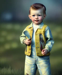 Van Gogh toddler, full body, dramatic lighting, hyper realistic