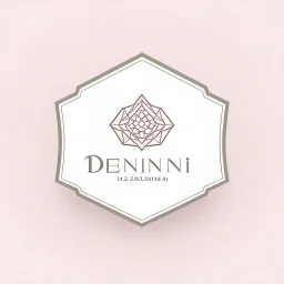 Create a logo for Deniz, a boutique of diamond-inspired dresses, Baby Pink