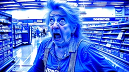 psycho lady shopping at lowes store