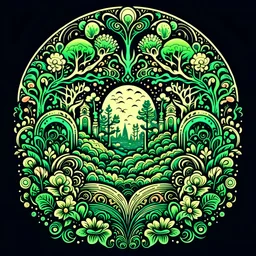 /imagine prompt: Enchanted Forest::2 Art Nouveau, Monochromatic, Linework, Vibrancy, Whimsicality:: t-shirt vector, center composition graphic design, plain background::2 mockup::-2 -- upbeta --ar 1:1