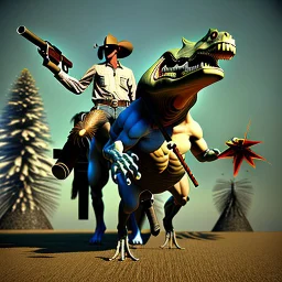 Cowboy and Dinosaur