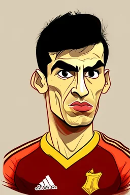 Jose Sa Portuguese football player , cartoon 2d