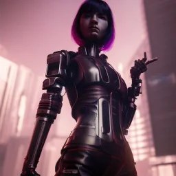 Cyberpunk outfit cyborg girl unreal 5, octane render,cinema4d, dynamic lighting, dramatic lighting, 4k, redshift render, highly detailed, hyper realistic, in space