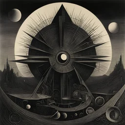 Credit farm abstract noir art, by Max ernst, weirdcore, art from beyond