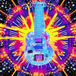 PEACE electric guitar PEACE psychedelic hippie trippy acid LSD PEACE made in japan GUITAR peacesign