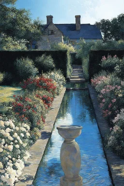 landscape design in romantic, fabulous style and pastel tones, Portrait by Van Gogh