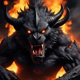 The beast's eyes are burning coals, filled with an insatiable hunger that threatens to consume everything in its path. Its body is a grotesque amalgamation of flesh and bone, twisted and deformed by some unspeakable evil.