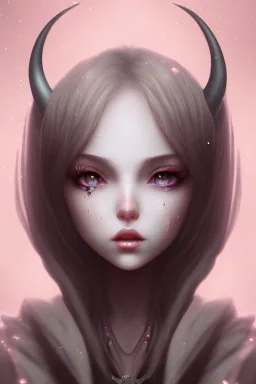  sad darkness girl horns small