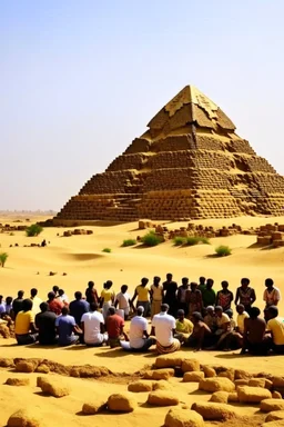 Sudan, pyramids, tourists