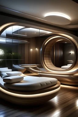 Luxurious pods for spa and wellness in an environment style