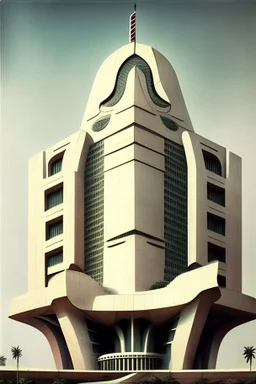 Futuristic Architecture of the building of Reserve bank of India using Indian rupee symbol