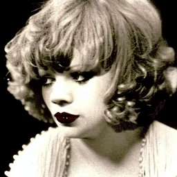 Clara bow, with platinum blond hair