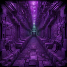 Purple dominó, underground style, acid, cyberpunk, wasteland, Matrix, fractal, psytrance