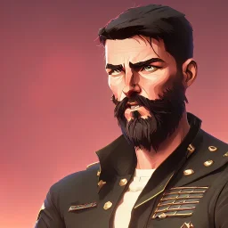 Tom Cruise Christmas military cyberpunk beard