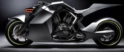 futuristic monster bike 3/4 front view