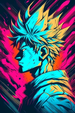 masterpiece, best quality, Siberian bommm, simple logo background, in the style of japanese manga, duotone, professional quality panting, ultra detailed, joyful lightning, multiple colors with some shades, half body shot