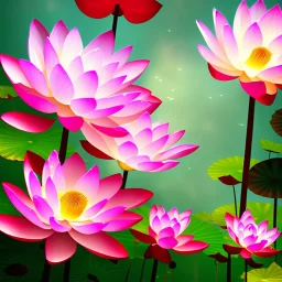 one big crystal subtle lotus in a flowery ambiance with a beautiful fairy, delicate colors, finely tuned detail, ultra high definition, 8 k, unreal engine 5, ultra sharp focus