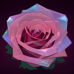 transparent multicolor crystal rose