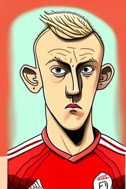 James Ward-Prowse English football player ,cartoon 2d