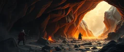 Georgian epic hymn, folk, in english, we are going into the caves to fight the orcs in the fiery depths