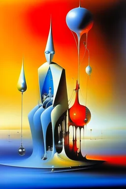 a fluidity that is freeing beyond description; ,by Yves Tanguy, John Jude Palencar and Ben Goossens, Golden Hour; Iridescent; Controversial; Supremely Detailed; Stupendous