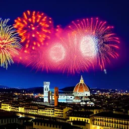 florence sky with big fireworks