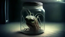 small realistic alien horror trapped in a jar