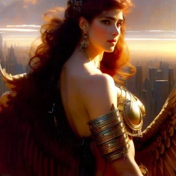 portrait beautiful face Female Angel,busty,ancient metal armor balanciaga fashion clothe painting by gaston bussiere, greg rutkowski, yoji shinkawa, yoshitaka amano, tsutomu nihei, donato giancola, tim hildebrandt, oil on canvas, cinematic composition, extreme detail,fit full head inside picture,16k