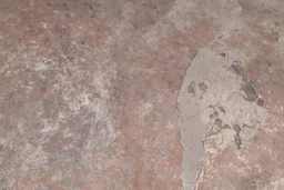 scratched concrete floor, low angle