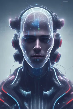 cyberpunk, head, men, portrai